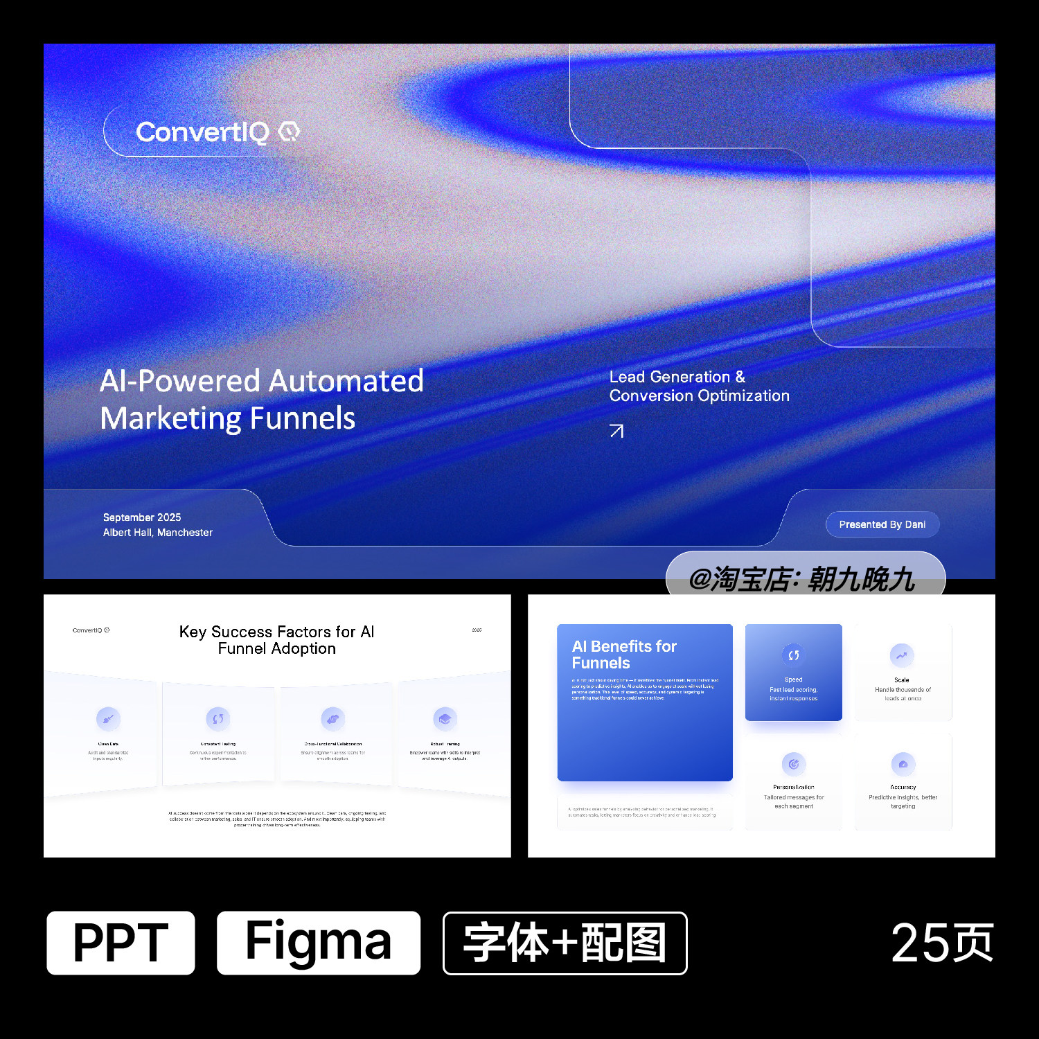 蓝色现代简约多图表数据可视化PPT模板Figma源文件设计素材Z