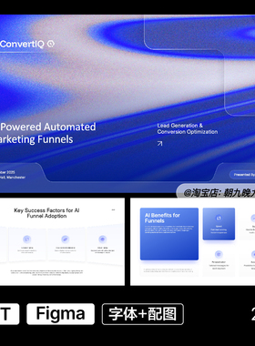 蓝色现代简约多图表数据可视化PPT模板Figma源文件设计素材ZW10