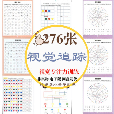 视觉追踪儿童训练专注力排序寻找辨别对应记忆视力注意力资料素材