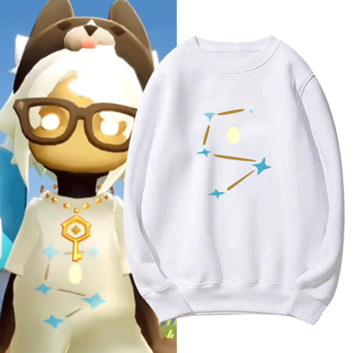 光遇SKY游戏周边五周年同款cos星星男女夏季二次元套头衫圆领卫衣
