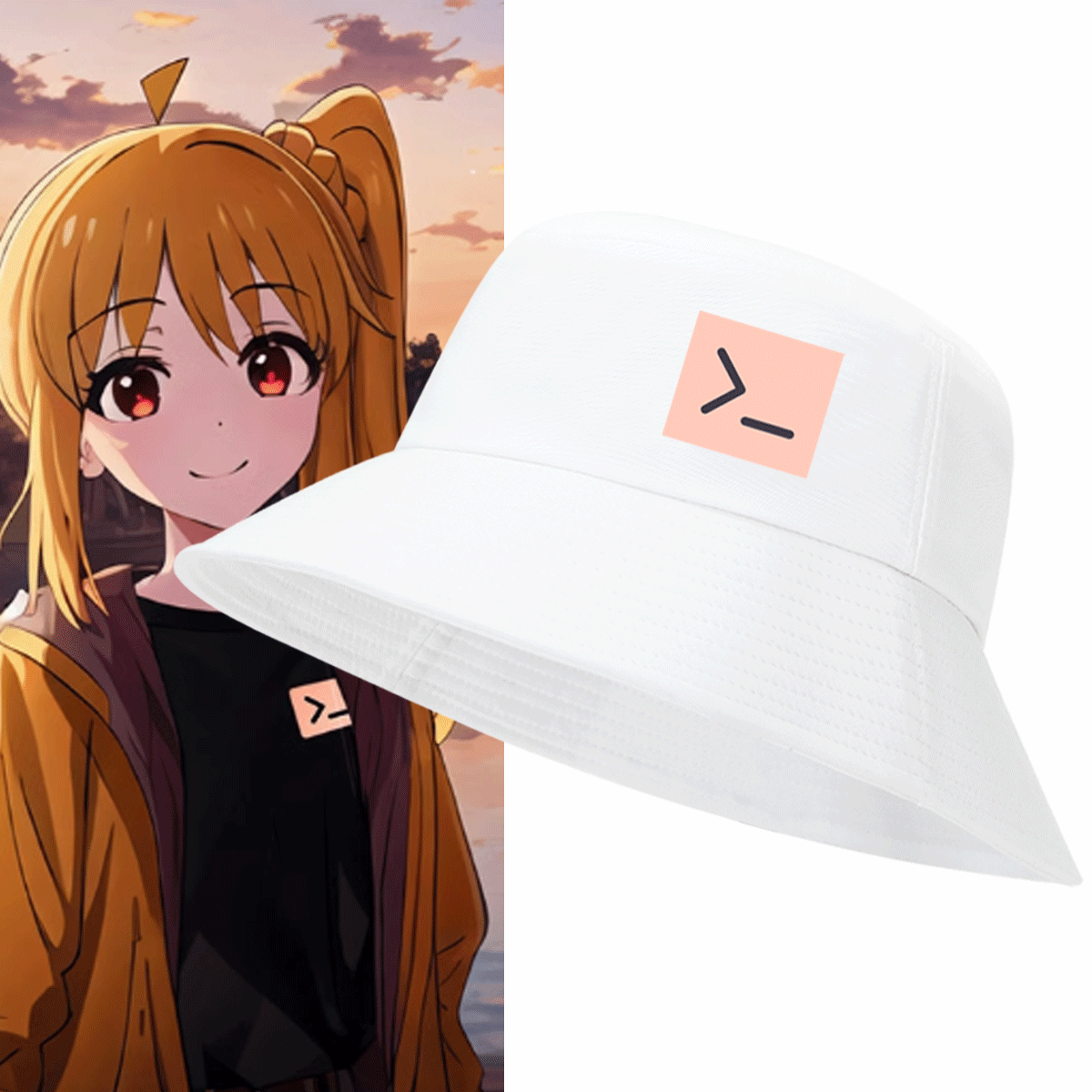 二次元男女可定制盆帽渔夫帽