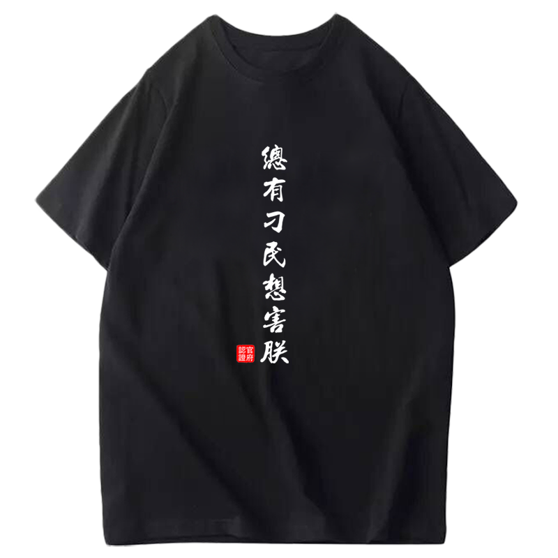 潮学生文字纯棉短袖t恤