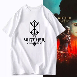 巫师3游戏卡牌昆特牌男女情侣夏季可定制休闲体恤二次元短袖T恤衫