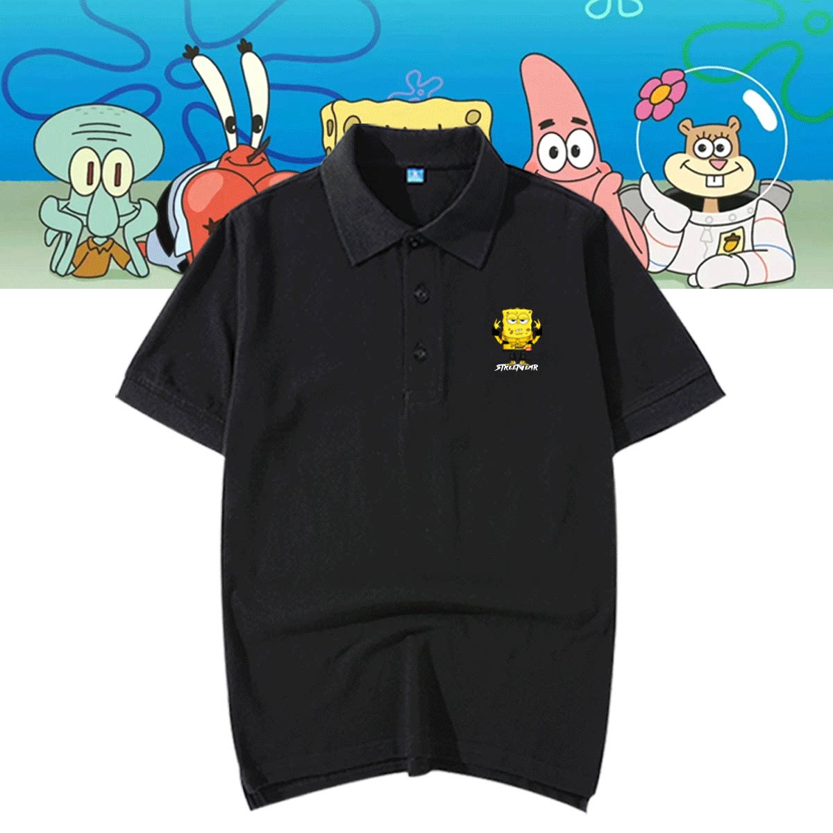 男女情侣可定制纯棉短袖T恤Polo