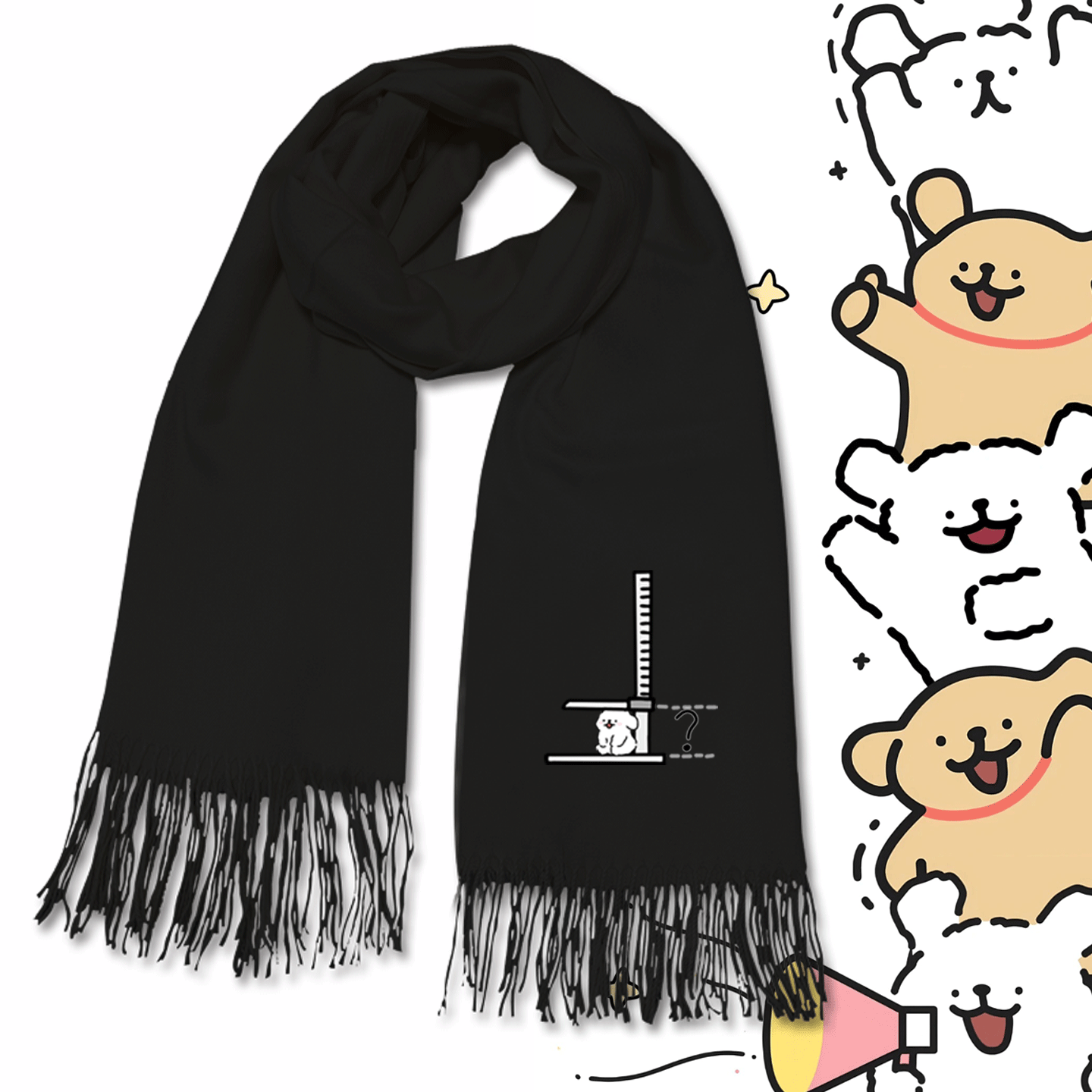 情侣休闲百搭冬季保暖可定制围巾