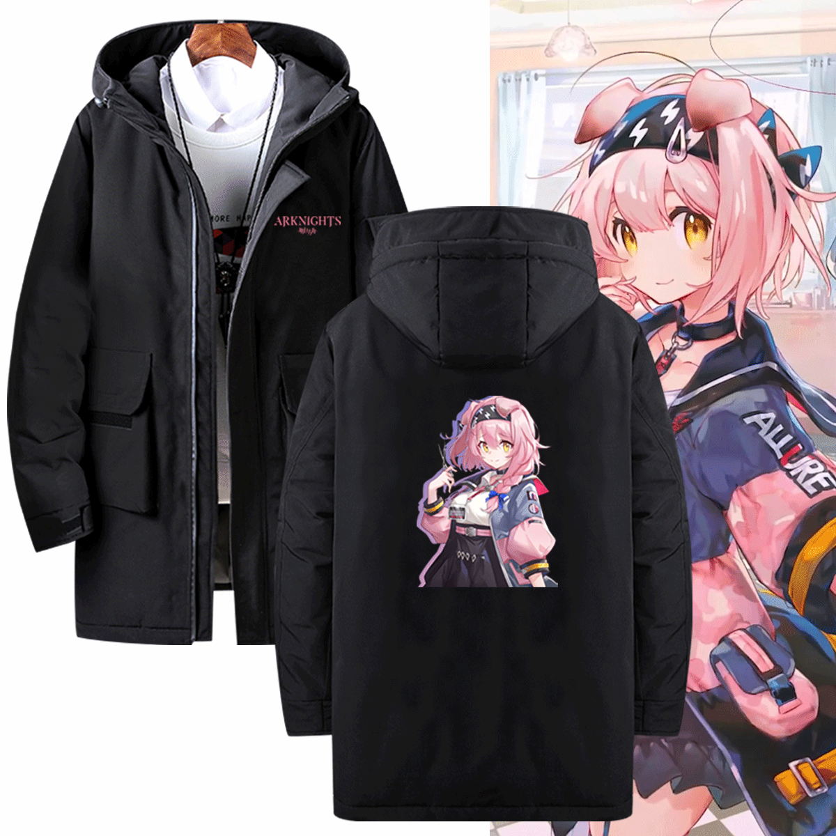冬季可定制中长款情侣羽绒服