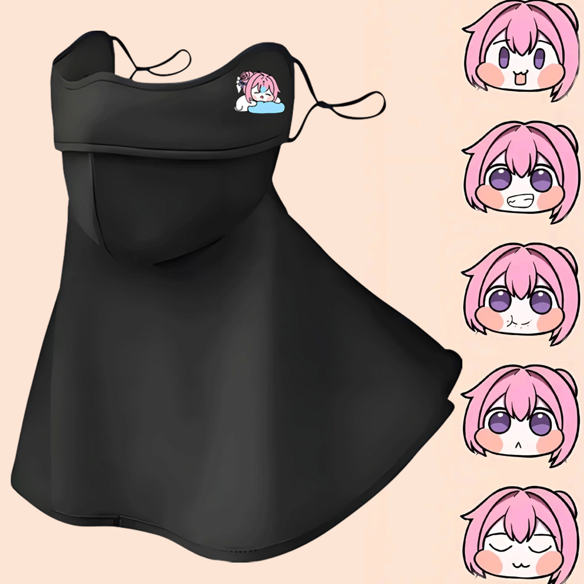 夏百搭男女防紫外线防晒面罩全脸