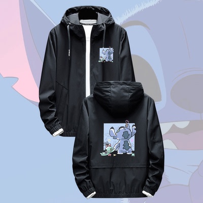 卡通史迪仔印花动漫周边夹克外套