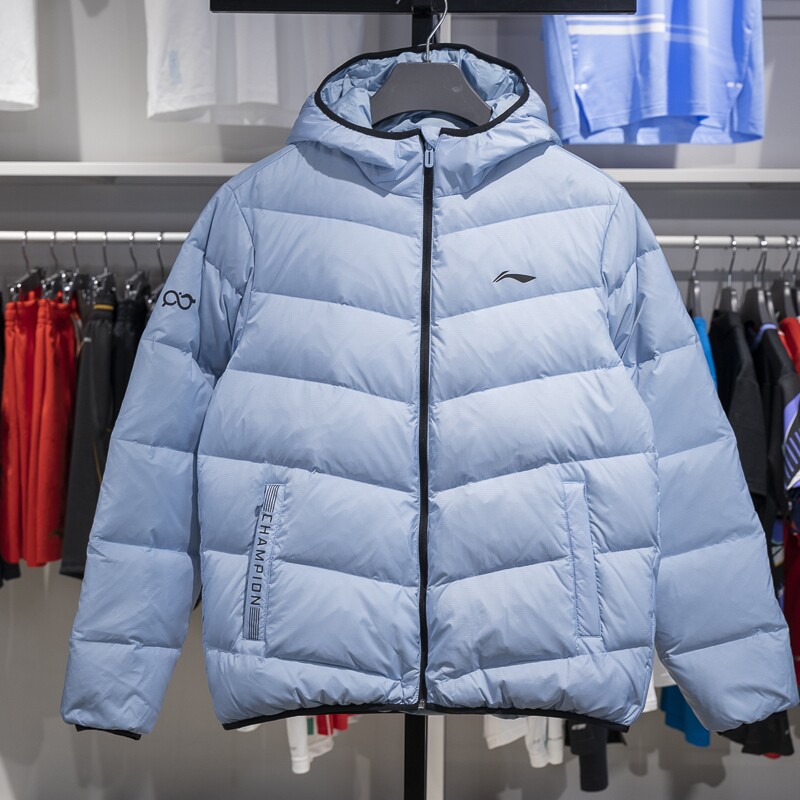 李宁超轻羽绒服2024冬季乒乓球系列男女同款鸭绒保暖外套AYMU287