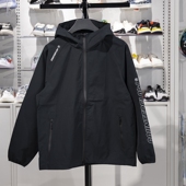 李宁CF溯万龙甲防护运动风衣男子时尚 宽松防泼水连帽外套AFDT821