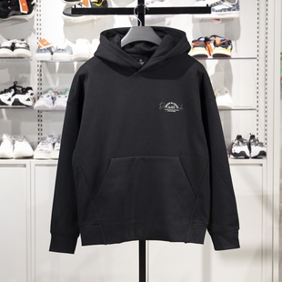 李宁男子加绒卫衣2023秋冬新款韦德系列宽松套头连帽卫衣AWDT943