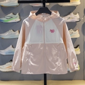 李宁女大童运动风衣2025秋季 防泼水宽松休闲连帽外套YFDV106 新款