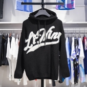 AMBT240 潮流休闲保暖宽松套头连帽编织衫 李宁毛衣女2023秋季 新款