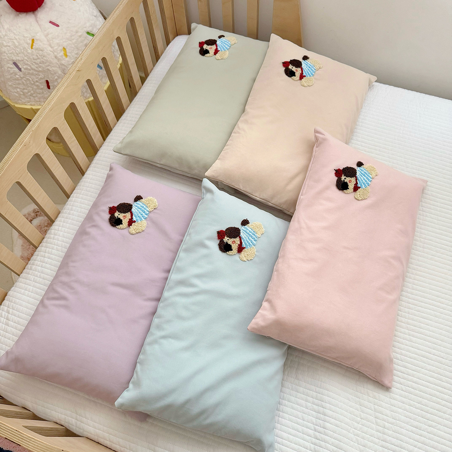 全棉卡通儿童枕套纯棉磨毛保暖加厚家用枕头套女孩枕芯套30x50冬