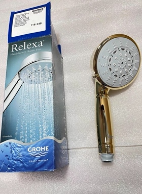 高仪27125手持花洒喷头 莲蓬头   金色亮光 拉丝镍 尺寸100mm