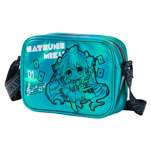 moeyu正版 初音未来魔法镭射印花单肩包大容量斜跨包包 周边官谷