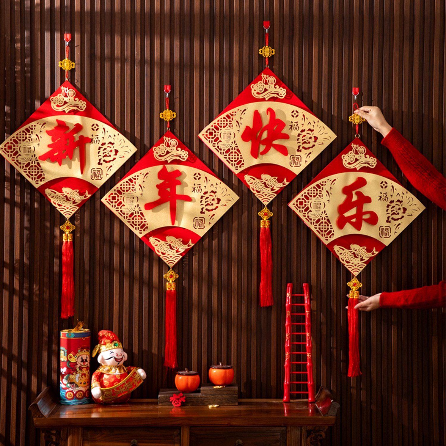 2026马年新年快乐装饰挂件春节店铺木质墙面挂饰过年前台氛围布置,节庆用品/礼品,节日装扮用品,淘宝优惠券,粉丝福利购,淘宝优惠卷