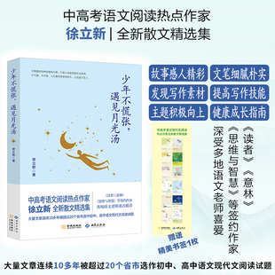 《少年不慌张，遇见月光汤》中高考语文阅读热点作家徐立新全新散文精选集 高中语文现代文阅读试题 各地语文老师重点推荐
