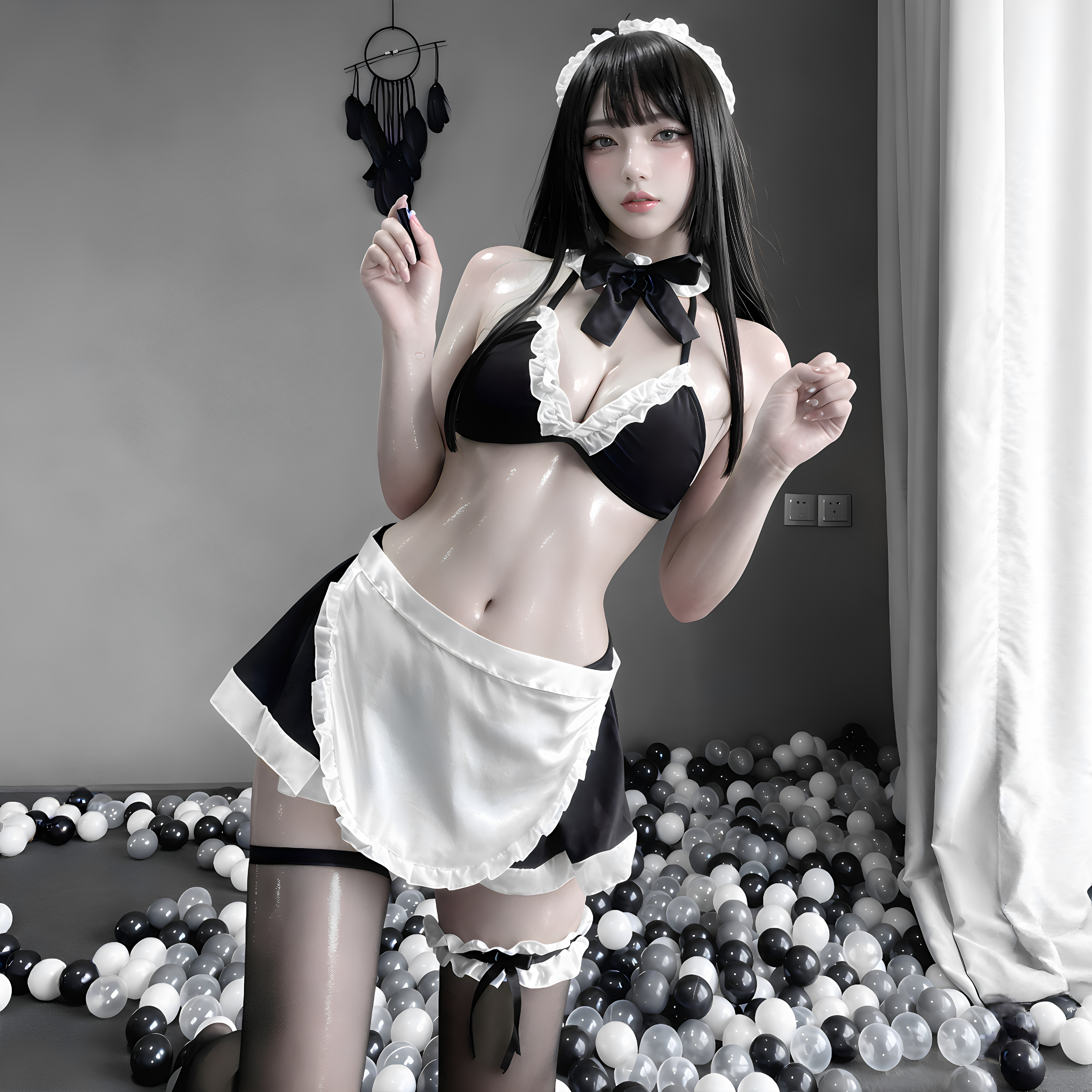 可爱风女仆围裙蝴蝶结私房内衣