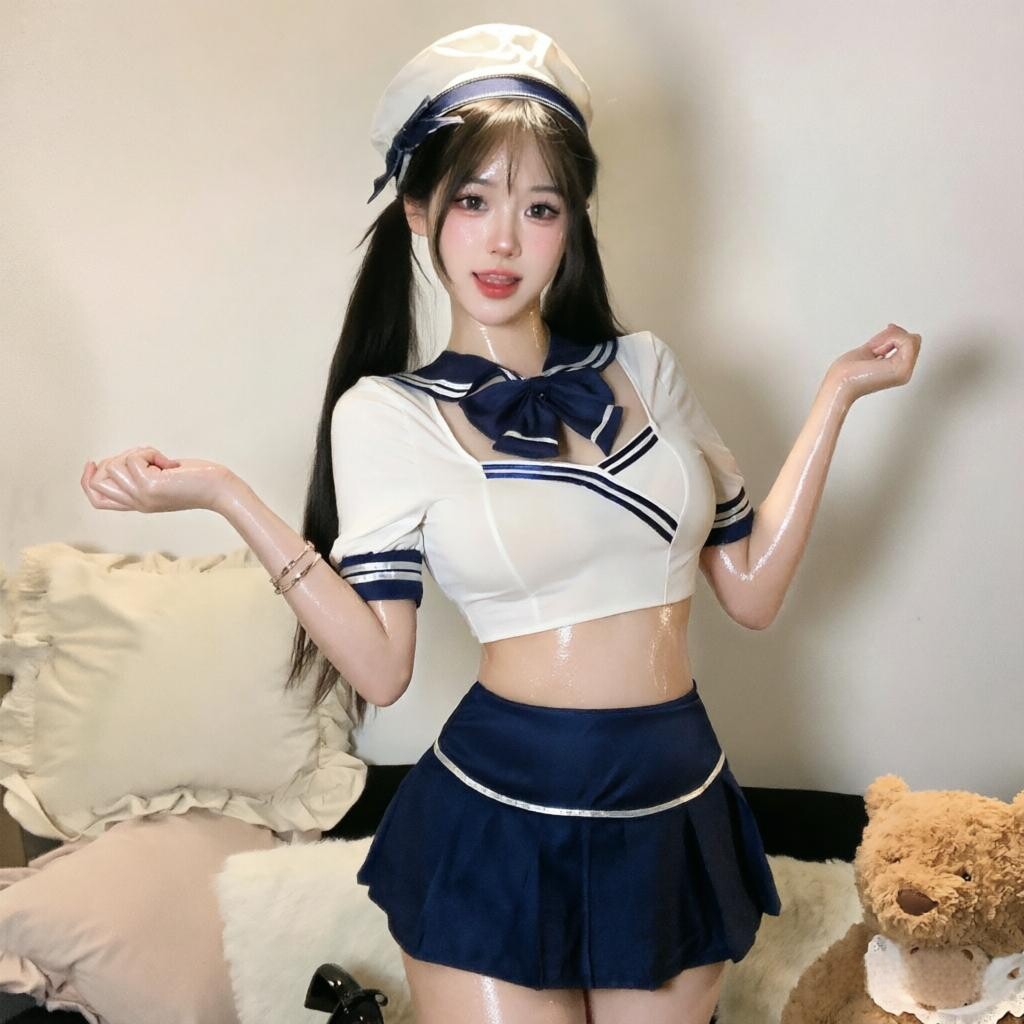 保密私密发货兔女郎骚舰娘水手服套装裙女海军领上衣百褶裙jk制服