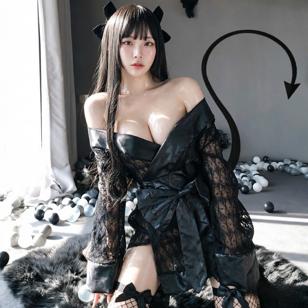 保密私密发货兔女郎魅惑哥特风日式暗黑系和服蝴蝶结腰封开襟浴袍