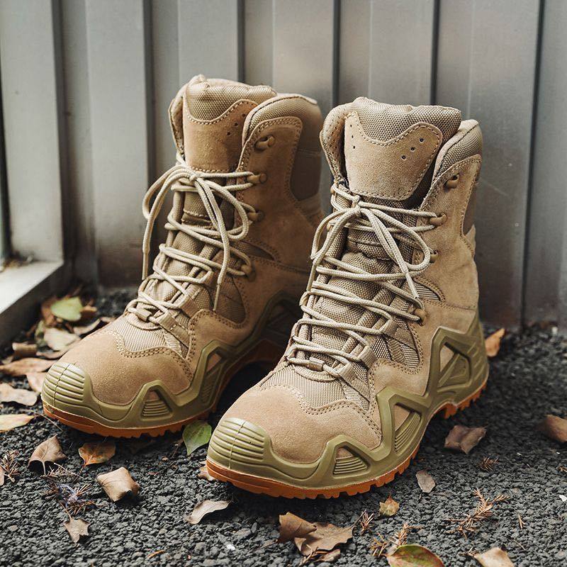 户外中帮真皮登山鞋男士超轻战术靴沙漠靴透气防滑耐磨专业徒步鞋,流行男鞋,马丁靴,淘宝优惠券,粉丝福利购,淘宝优惠卷