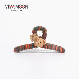 韩系可爱小狗抓夹萌趣简约毛线发夹大号后脑勺盘发鲨鱼夹秋冬发饰