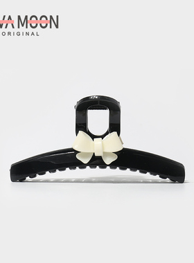 简约气质纯色蝴蝶结鲨鱼夹女多交叉发抓后脑勺抓夹发抓优雅发饰