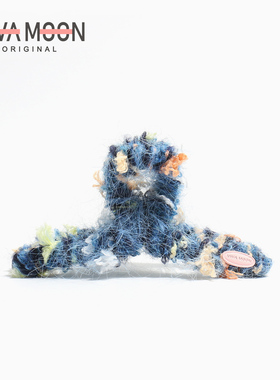 森系复古晕染毛线抓夹简约半扎发鲨鱼夹发量多发卡后脑勺发抓发饰