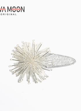 轻奢小众侧边夹烟花串珠BB夹女高级感甜美风夹子千金头饰发饰新款