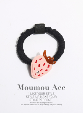 甜美小肠发圈草莓创意发绳可爱耐用橡皮筋头绳女生元气少女心发饰