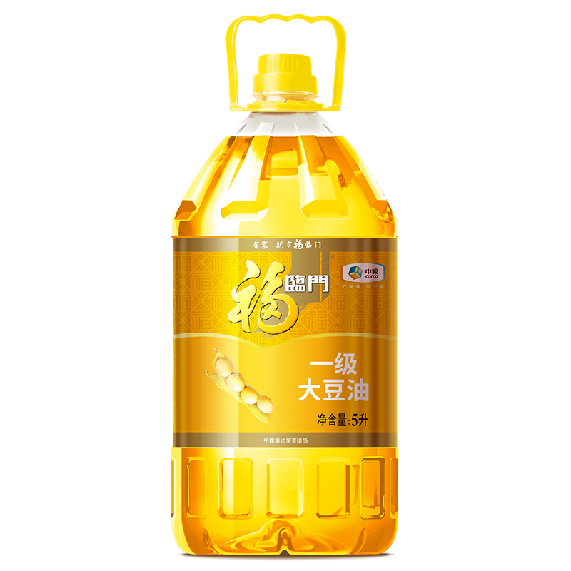 福临门一级大豆油5L 色拉油 桶装炒菜凉拌家庭装 食用油 中粮出品