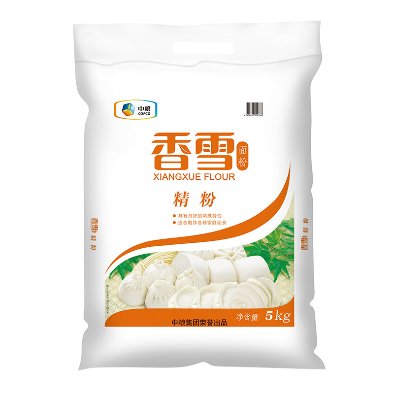 香雪精粉无添加面粉5Kg 小麦粉袋装馒头面条包子饺子粉中粮出品