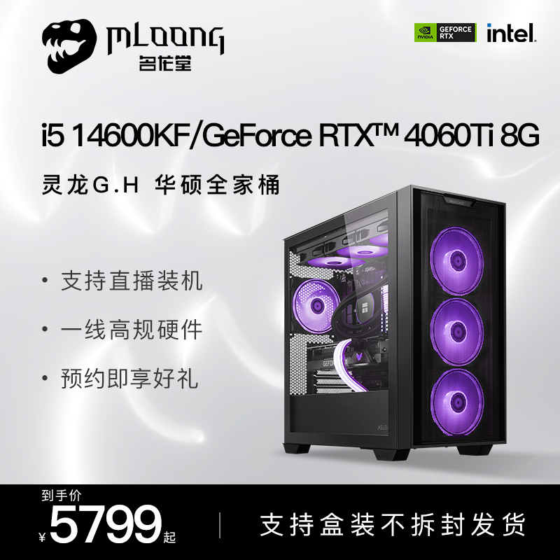 名龙堂i513600KF英伟达8GB