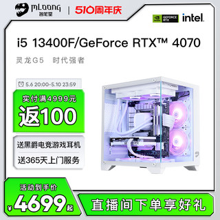 名龙堂 i5 13400F/RTX 3060/4060Ti/4070电脑主机吃鸡游戏DIY组装机全套电竞直播水冷台式机整机兼容机