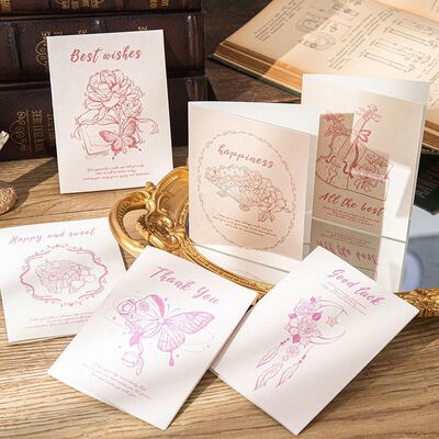 毕业明信片复古ins风 文艺贺卡感恩老师学生礼物留祝福小卡片折叠
