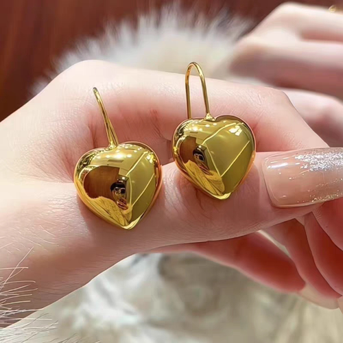 足金999爱心耳钩耳坠耳饰