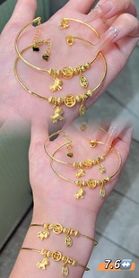 足金999马上有钱编织麻花手链水贝黄金女版时尚送女友2026新款