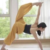 棉麻女装 普拉提宽松家居裤 百搭灯笼裤 瑜伽裤 文艺旅拍超宽松太极裤