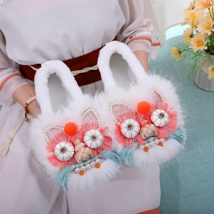 2024冬季新款虎头鞋国风手工制作布鞋厚底加绒毛口棉鞋民族风女鞋,女鞋,传统布鞋,淘宝优惠券,粉丝福利购,淘宝优惠卷