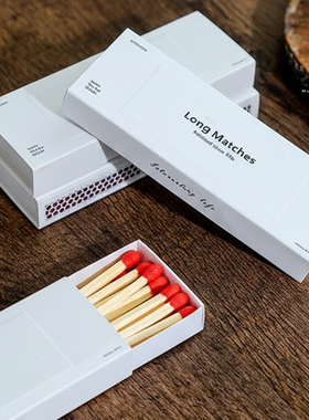 木然 加长火柴10cm加长老式艺术防烫雪茄点火点烟器 香薰蜡烛专用