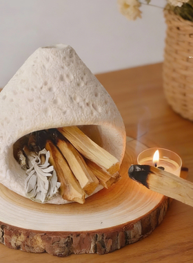 木然 冥想高级秘鲁圣木壁炉香薰炉瑜伽薰衣草鼠尾草净化消磁熏香