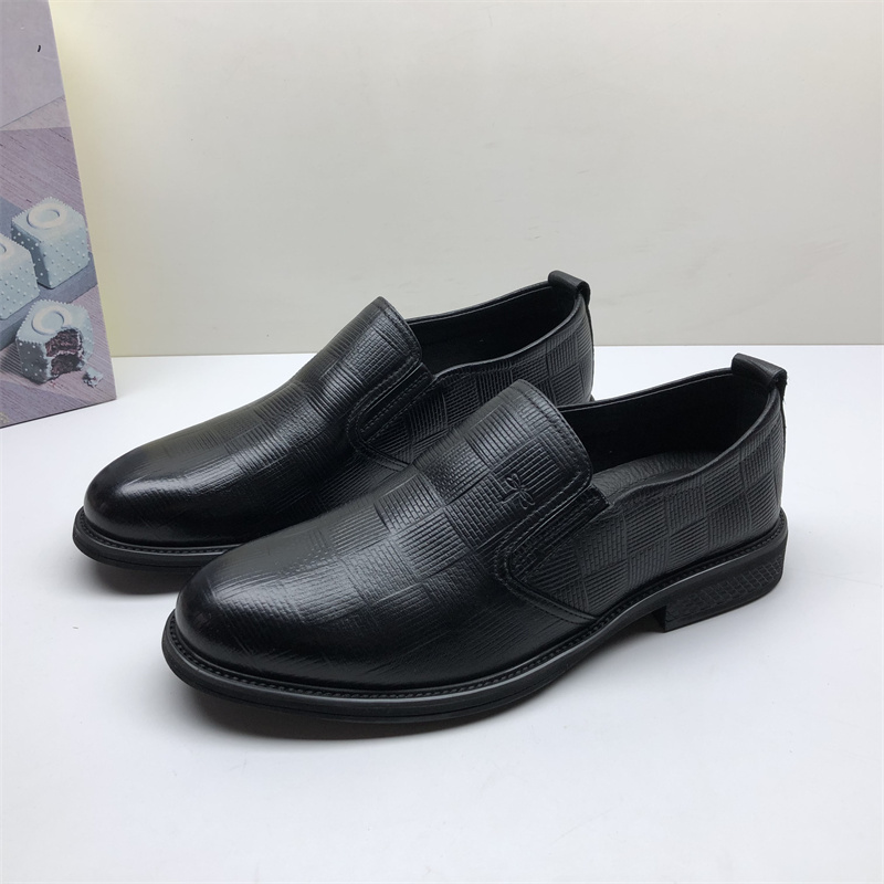 专柜撤柜真皮男鞋商务休闲舒适尖头皮鞋男一脚蹬头层牛皮单鞋春夏