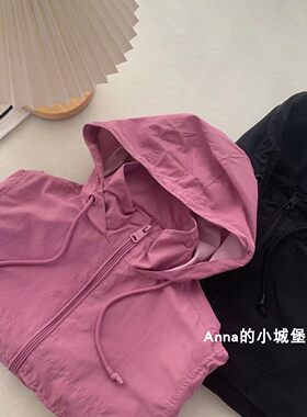外贸童装女童春季薄款休闲连帽夹克开衫儿童百搭短款防风衣外套