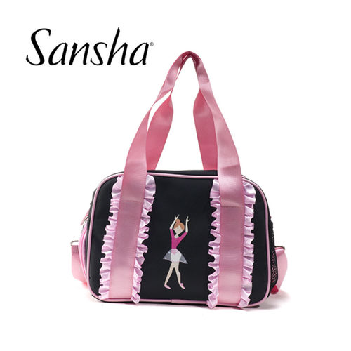sansha/三沙女孩包包儿童舞蹈斜挎包可爱单肩包芭蕾公主包手提