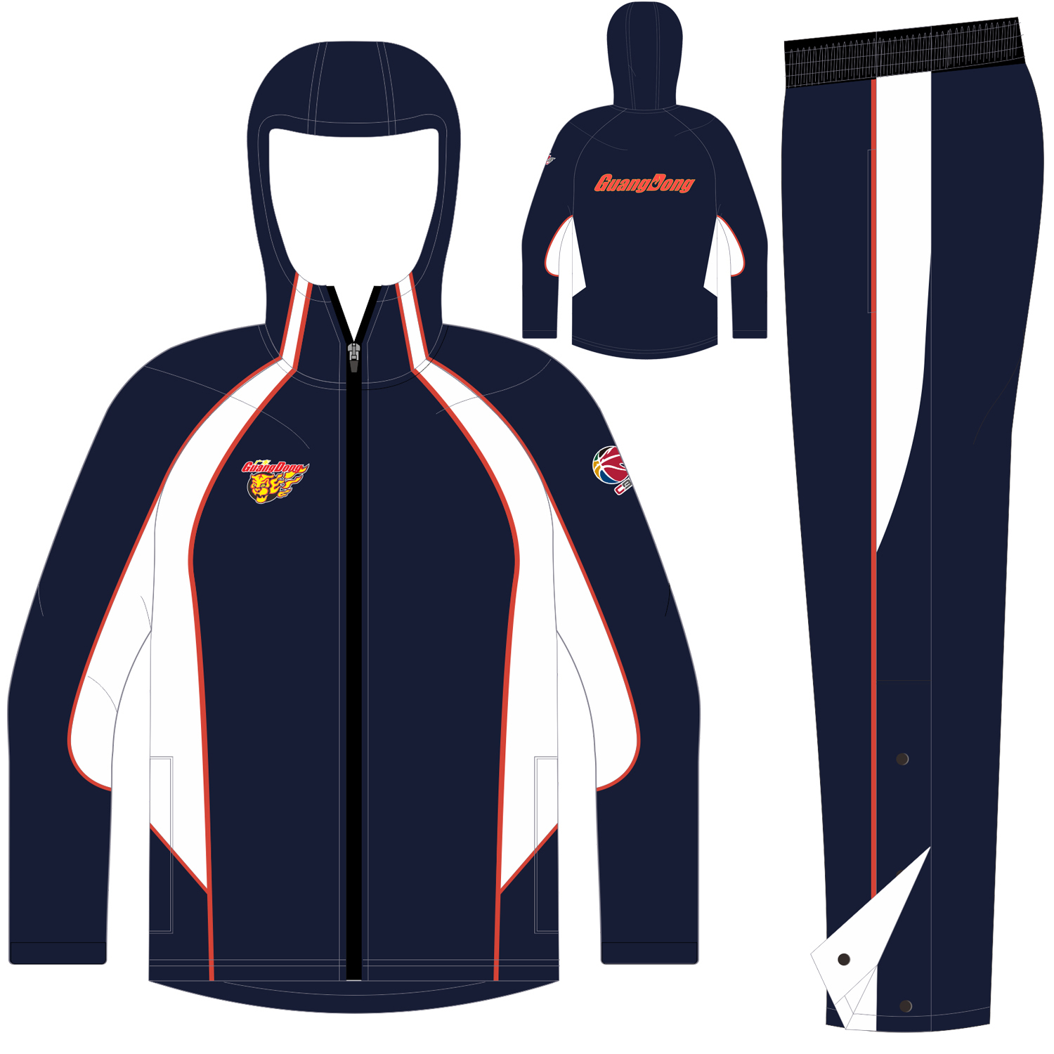 CBA广东宏远出场服长袖运动套装