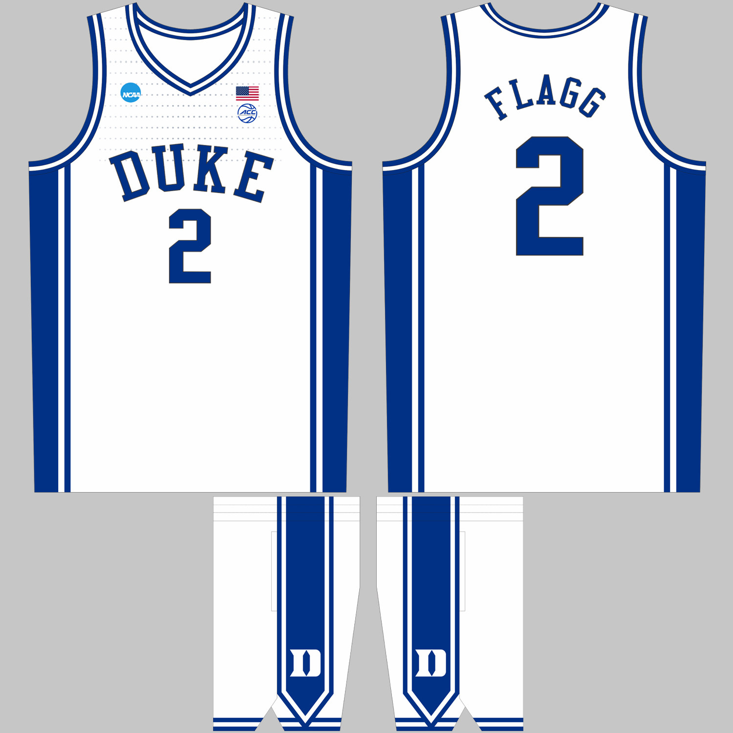 NCAA篮球服定制弗拉格2号魔仙哥麦凯恩0号球衣儿童篮球服美式球衣