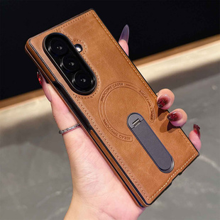 适用三星Z 谷歌Pixel Pro Fold皮套男 3皮质高档保护套W26新款 Fold7支架保护壳fold6全包防摔壳Fold