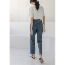 拙列 | 高腰九分牛仔裤女显瘦显高2020秋季新款直筒小脚裤