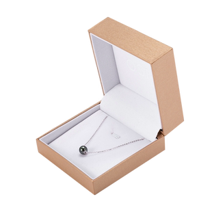 欧诗漫珠宝海水珍珠项链大溪地黑珍珠吊坠礼物送女友妈妈款 晚烟